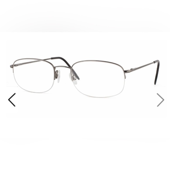 Stetson zyloware 058 228 prescriptions frames Gunmetal Half Rim Square - Picture 1 of 6